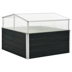 Invernadero de acero galvanizado gris antracita 100x100x77 cm