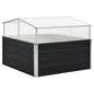 Estufa de aço galvanizado cinzento antracite 100x100x77 cm