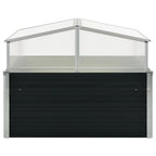 Invernadero de acero galvanizado gris antracita 100x100x77 cm