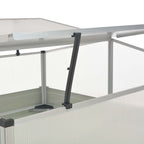 Invernadero de acero galvanizado gris antracita 100x100x77 cm
