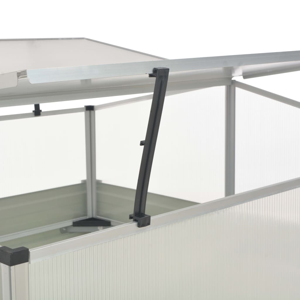 Invernadero de acero galvanizado gris antracita 100x100x77 cm
