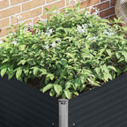Jardinera elevada acero galvanizado gris antracita 100x100x77cm