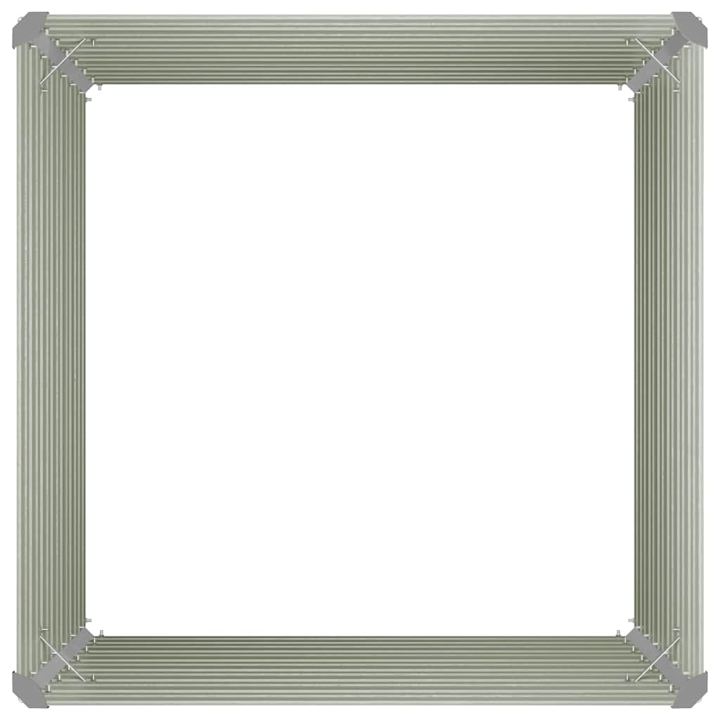 Jardinera elevada acero galvanizado gris antracita 100x100x77cm