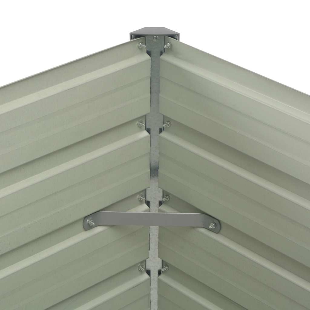 Jardinera elevada acero galvanizado gris antracita 100x100x77cm