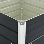 Jardinera elevada acero galvanizado gris antracita 100x100x77cm