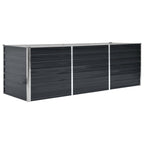 Arriate de acero galvanizado gris antracita 240x80x77 cm