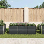Arriate de acero galvanizado gris antracita 240x80x77 cm