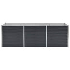 Arriate de acero galvanizado gris antracita 240x80x77 cm