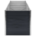 Arriate de acero galvanizado gris antracita 240x80x77 cm