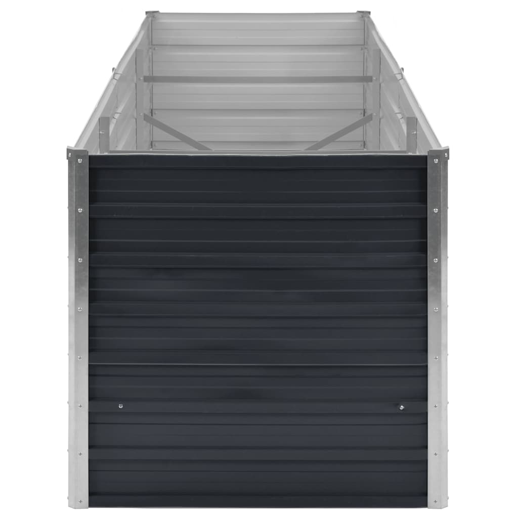 Arriate de acero galvanizado gris antracita 240x80x77 cm
