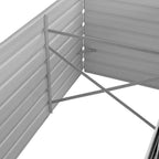Arriate de acero galvanizado gris antracita 240x80x77 cm