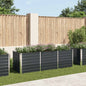 Canteiro elevado em aço galvanizado cinzento antracite 240x80x77 cm