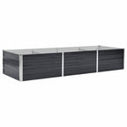 Arriate de acero galvanizado gris antracita 240x80x45 cm