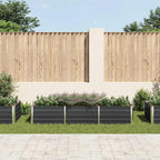 Arriate de acero galvanizado gris antracita 240x80x45 cm