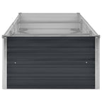 Arriate de acero galvanizado gris antracita 240x80x45 cm
