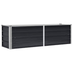 Arriate de acero galvanizado gris antracita 160x40x45 cm