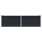 Arriate de acero galvanizado gris antracita 160x40x45 cm