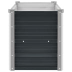 Arriate de acero galvanizado gris antracita 160x40x45 cm