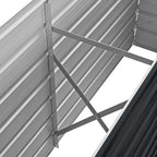Arriate de acero galvanizado gris antracita 160x40x45 cm