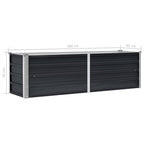 Arriate de acero galvanizado gris antracita 160x40x45 cm
