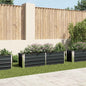 Canteiro elevado em aço galvanizado cinzento antracite 160x40x45 cm
