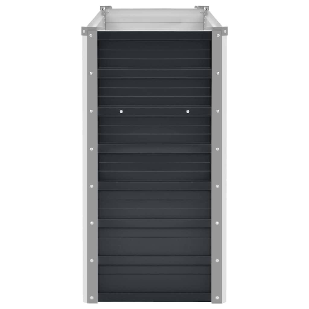 Arriate de acero galvanizado gris antracita 100x40x77 cm