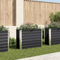 Floreira de aço galvanizado cinza antracite 100x40x77 cm