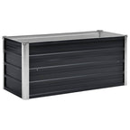 Arriate de acero galvanizado gris antracita 100x40x45 cm
