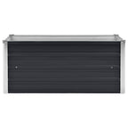 Arriate de acero galvanizado gris antracita 100x40x45 cm