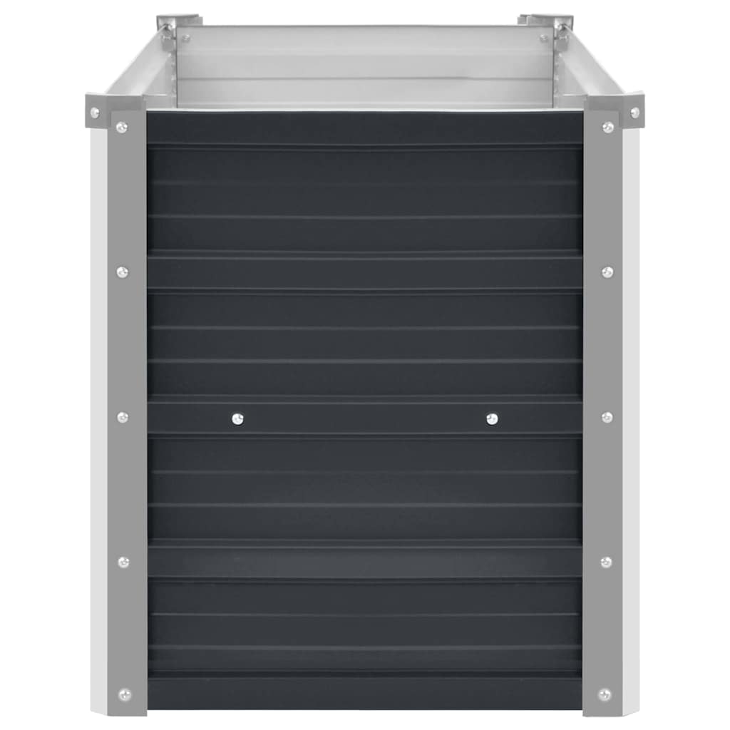 Arriate de acero galvanizado gris antracita 100x40x45 cm