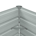 Arriate de acero galvanizado gris antracita 100x40x45 cm
