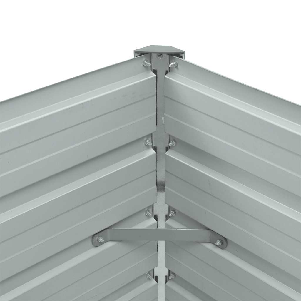 Arriate de acero galvanizado gris antracita 100x40x45 cm