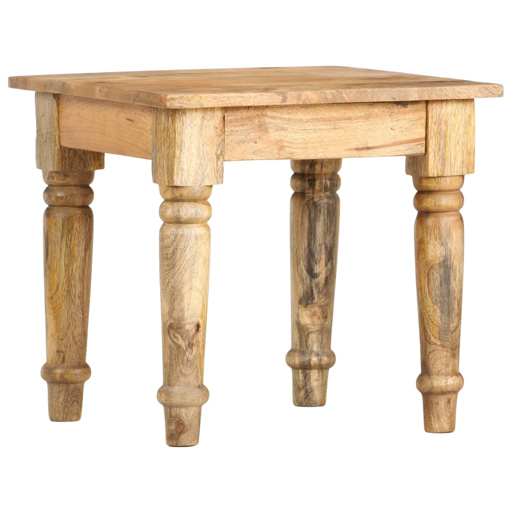 Mesa auxiliar de madera maciza de mango 43x43x40 cm