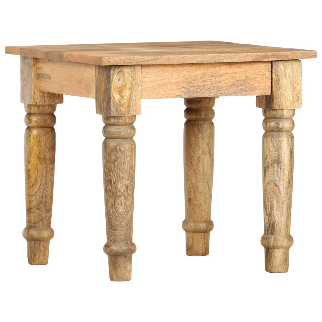 Mesa auxiliar de madera maciza de mango 43x43x40 cm