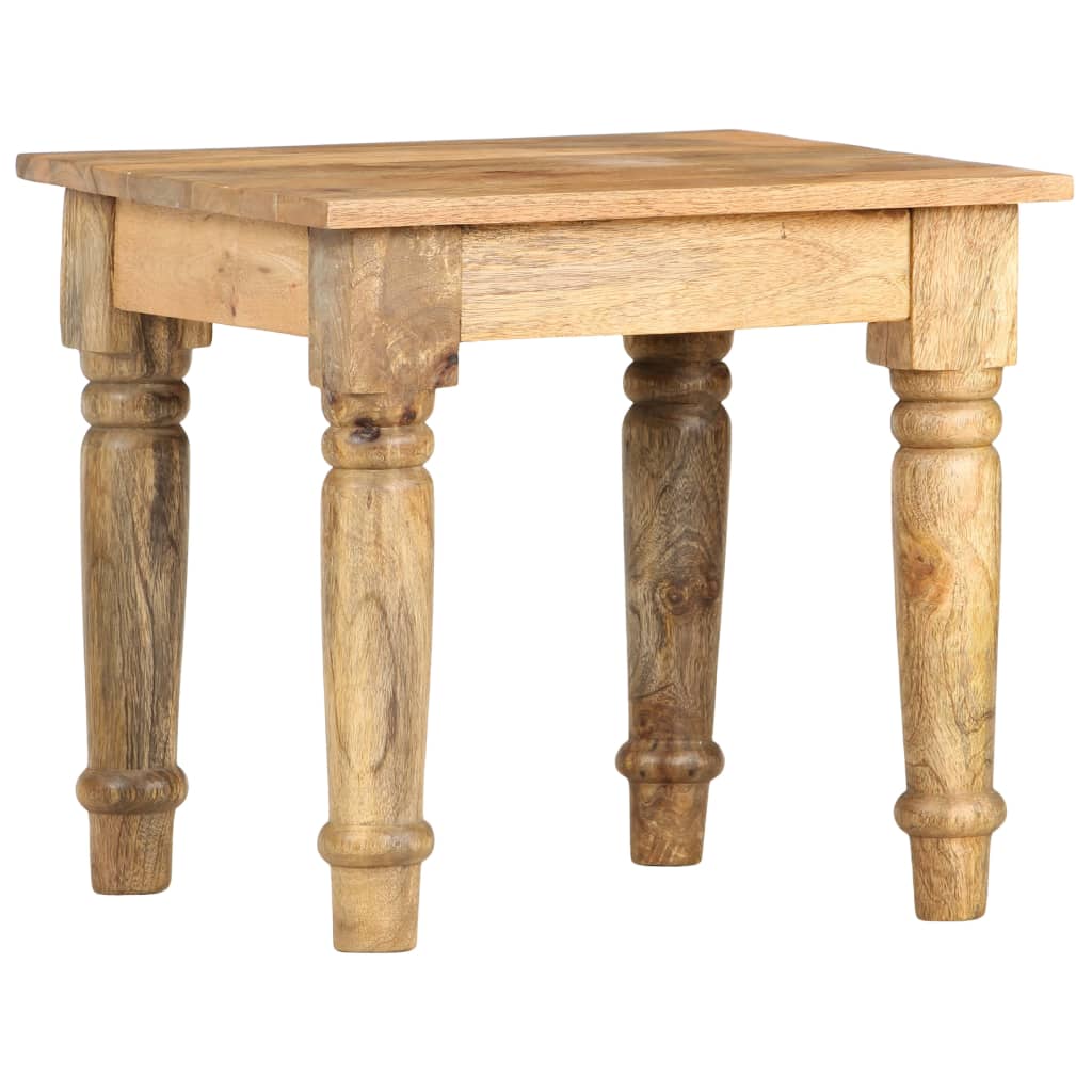 Mesa auxiliar de madera maciza de mango 43x43x40 cm