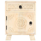 Mesita de noche de madera maciza de mango 40x30x50 cm