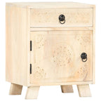 Mesita de noche de madera maciza de mango 40x30x50 cm