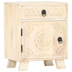 Mesita de noche de madera maciza de mango 40x30x50 cm