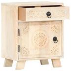 Mesita de noche de madera maciza de mango 40x30x50 cm