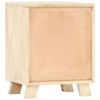 Mesita de noche de madera maciza de mango 40x30x50 cm