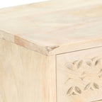 Mesita de noche de madera maciza de mango 40x30x50 cm