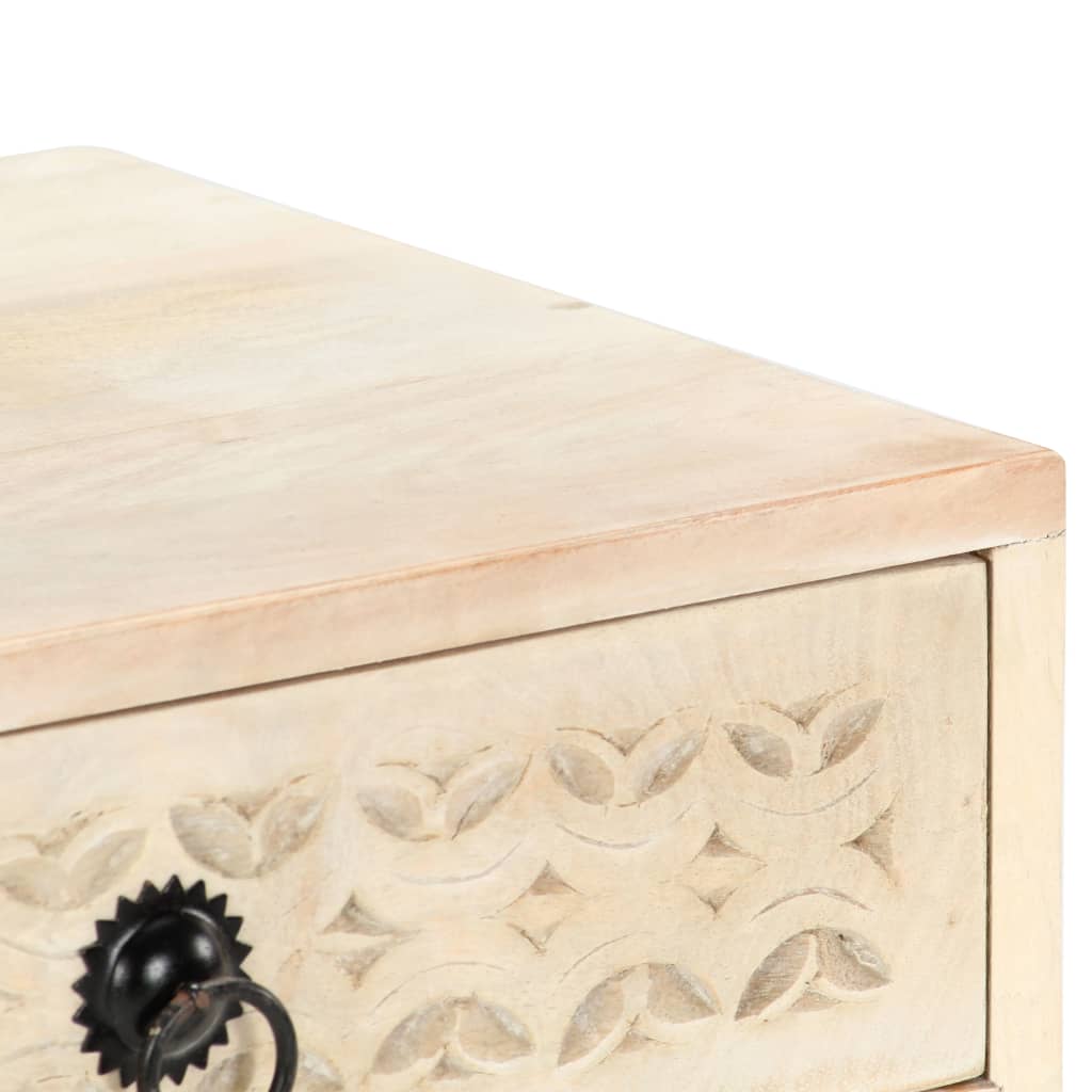 Mesita de noche de madera maciza de mango 40x30x50 cm