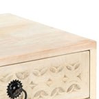 Mesita de noche de madera maciza de mango 40x30x50 cm