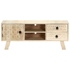 Mueble para TV de madera maciza de mango 110x30x44 cm