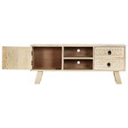 Mueble para TV de madera maciza de mango 110x30x44 cm