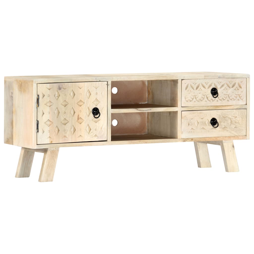 Mueble para TV de madera maciza de mango 110x30x44 cm