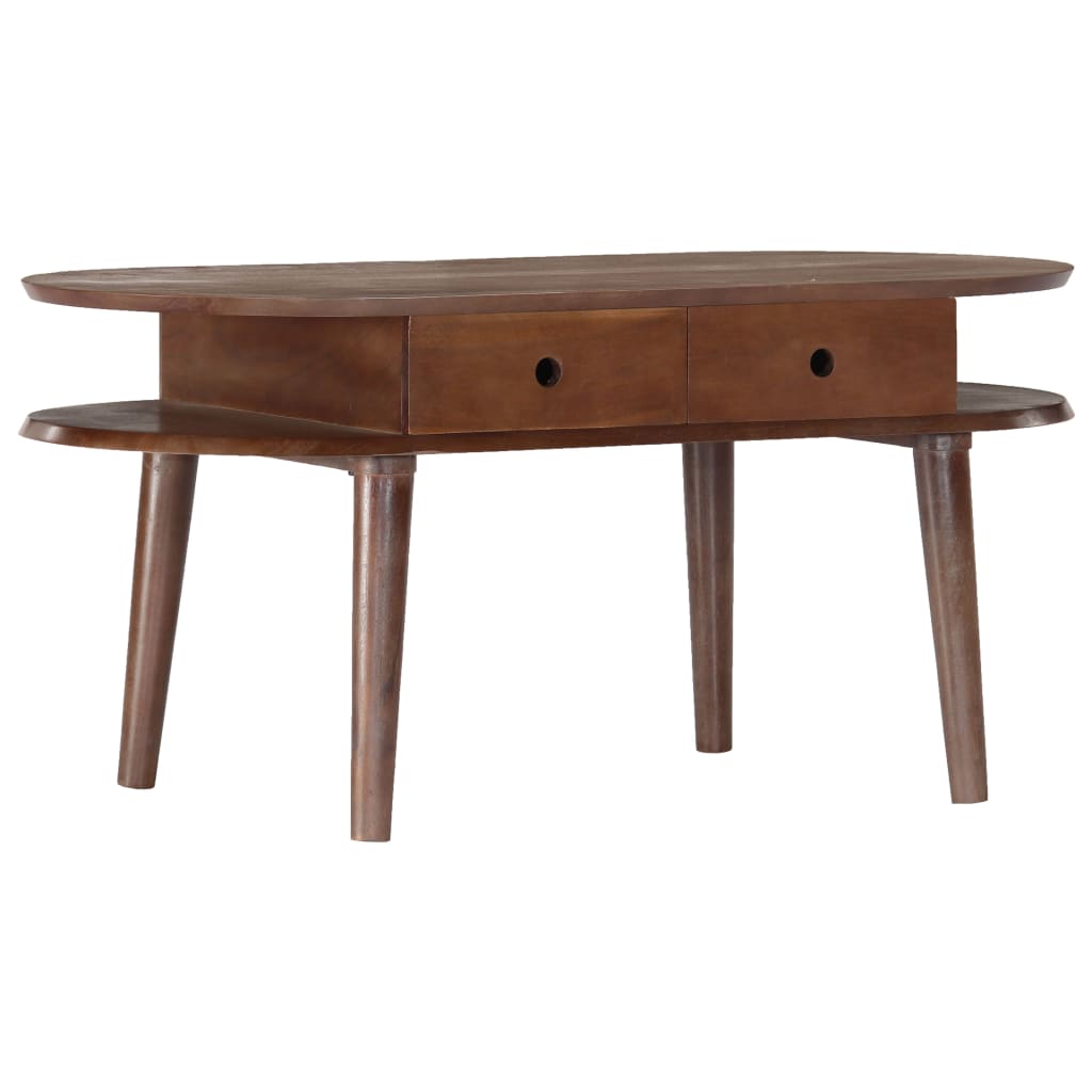 Mesa de centro de madera maciza de acacia 100x50x46 cm