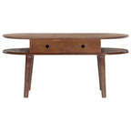 Mesa de centro de madera maciza de acacia 100x50x46 cm