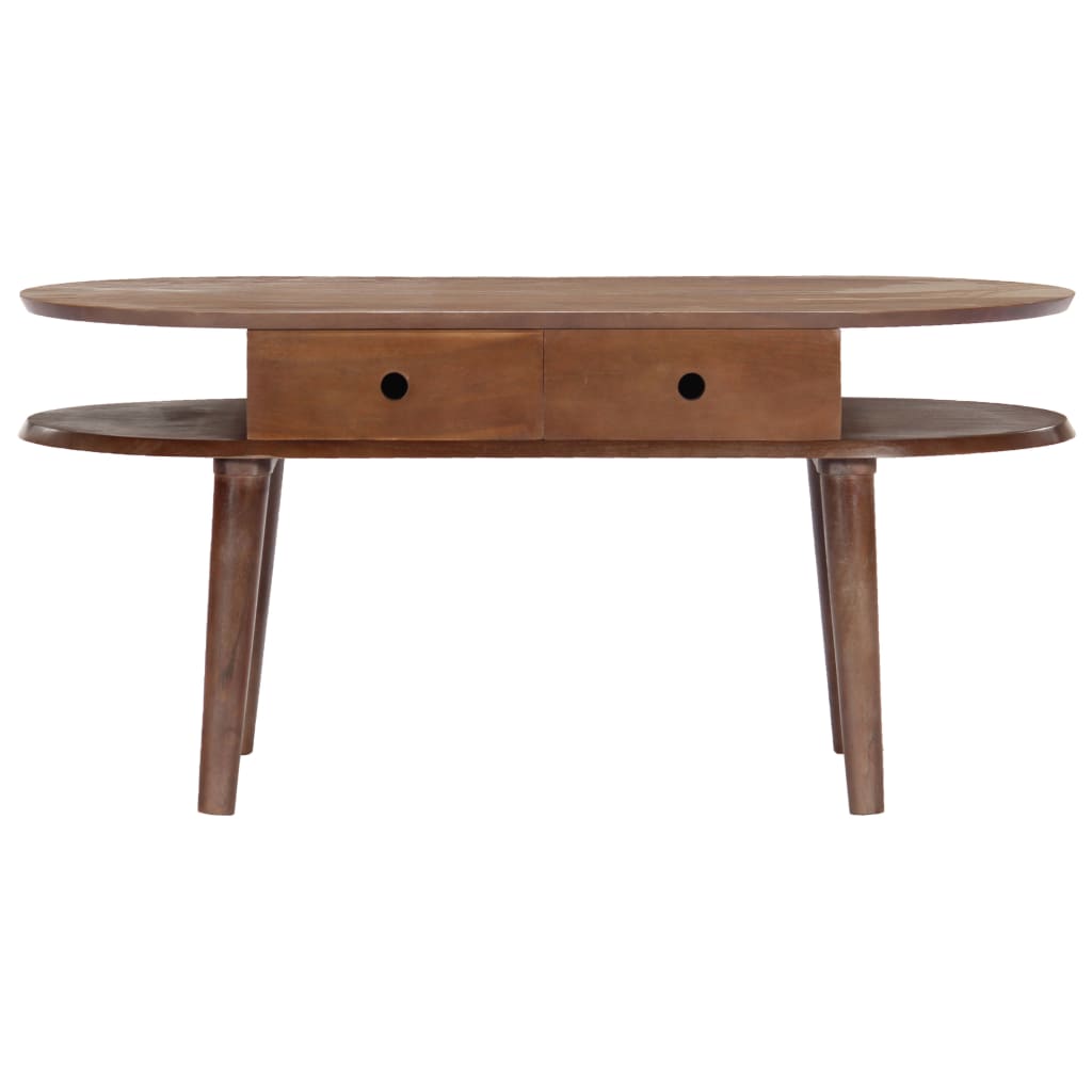 Mesa de centro de madera maciza de acacia 100x50x46 cm