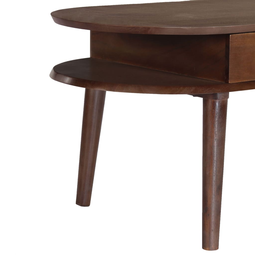 Mesa de centro de madera maciza de acacia 100x50x46 cm